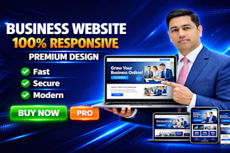 design a responsive business website with premium corporate design