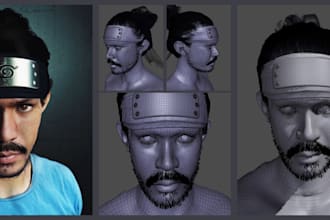 design, model and texture unique 3d characters