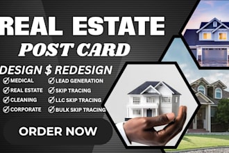 design real estate postcard, eddm postcard and direct mail flyer