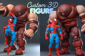 3d sculpt figure, anime figure, articulated 3d action figure stl for 3d printing