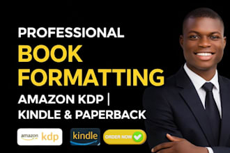 format your book for amazon KDP ebook and paperback formatting