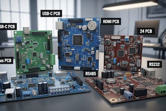 do usb c pcb, hdmi pcb, can bus pcb, rs4855 pcb, rs232 pcb