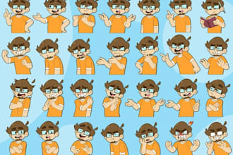 draw png tuber model for streaming in chibi vtuber style