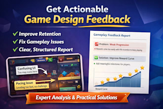 review your game and give actionable design feedback