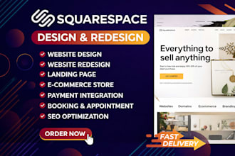 design high converting squarespace landing page SEO optimized responsive