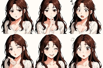 draw pngtuber model or custom png tuber avatar for stream