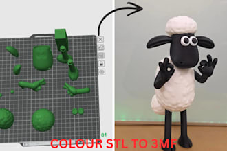 paint, slice your stl into 3mf for bambu lab multicolour 3d print