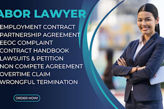 be your employment lawyer for contracts and wrongful termination