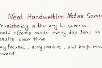 write neat and aesthetic handwritten notes or letters