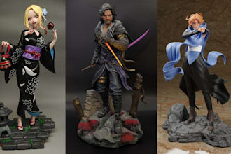 3d print and paint anime model action figure resin 3d statue miniature painting