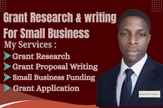 grant proposal writing, grant research and grant application for small business