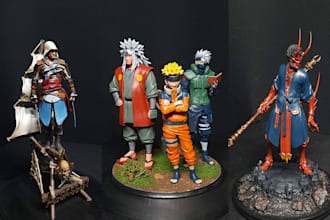 create custom 3d printed and hand painted collectibles