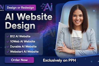 design durable ai website b12, 10web website redesign webstart website design