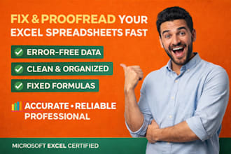 provide accurate spreadsheet proofing and error free data cleanup