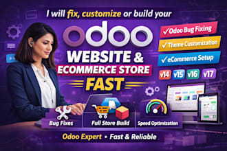 fix, customize or build your odoo website and ecommerce store fast
