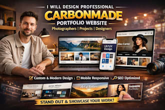 design professional carbonmade portfolio website photographers projects designer
