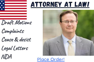 do motions, complaints, nda, legal opinions