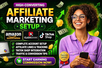 setup amazon associates clickbank tiktok shop affiliate marketing
