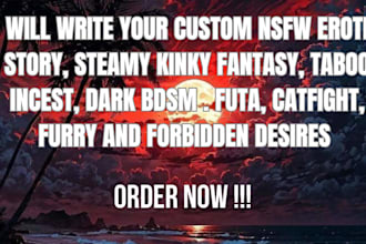 write nsfw fanfiction futa furry taboo incest catfight intense bdsm smut story