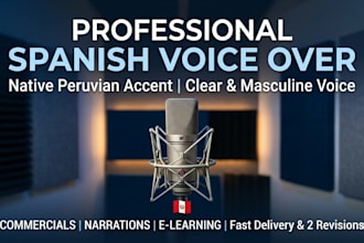 do a professional spanish voice over
