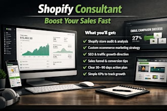 be your shopify marketing consultant and ecommerce growth expert