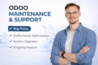 provide odoo erp maintenance, support, optimization and troubleshooting