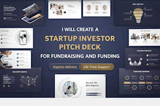 create a startup investor pitchdeck for fundraising and funding