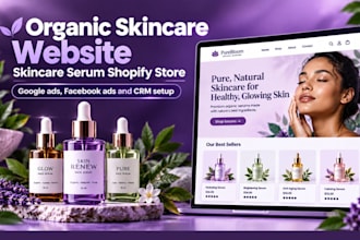 design exquisite organic skincare website beauty skincare, serum website
