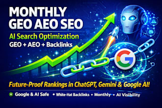 do monthly GEO aeo SEO with ai search optimization and backlinks