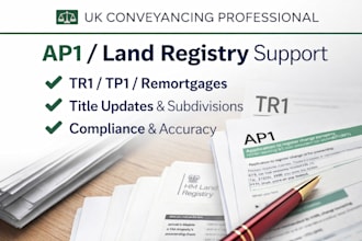 prepare and check UK land registry applications
