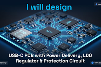 design usb c pcb with power delivery, ldo regulator and protection circuit