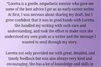 provide mentorship or beta reading services to writers