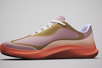 create realistic 3d shoe design, 3d shoe rendering and footwear visualization