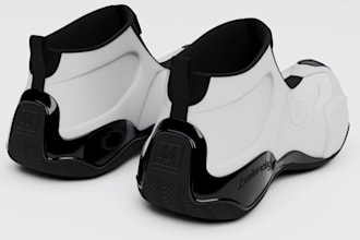 create realistic 3d shoe design, 3d shoe rendering and footwear visualization