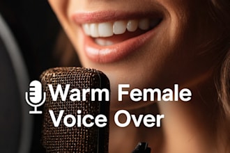 record a warm, cinematic female voice over in italian and english