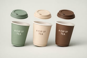 do professional coffee cup design paper ice cream cup and mug packaging design