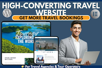 design a professional travel and tourism website that gets bookings