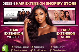 design hair extention shopify store hair extention website hair extention store
