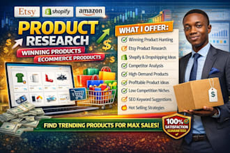 find trending fast selling products etsy shopify ecommerce product research