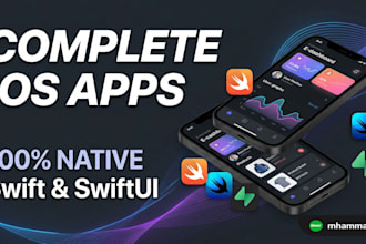 build a complete custom ios app in swift with backend and design
