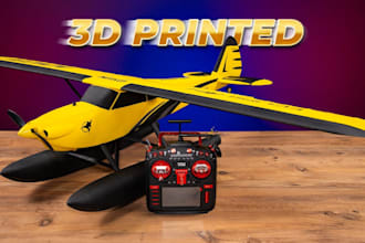create 3d printable rc plane design with stl and print ready files
