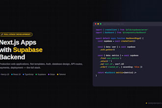 build a nextjs web application with supabase backend