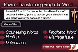 give a special prophetic word and prophecy for a new year shift, and marriage