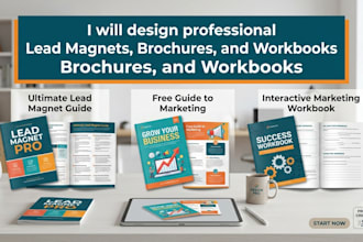 design professional lead magnet, lead magnet design, brochure design, workbook