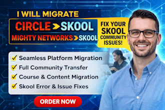 migrate circle to skool mighty network to skool community fix skool community