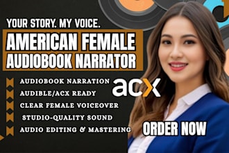 record a clear female voiceover as a voice over artist, audiobook narration