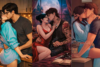 do nsfw semi realistic couple art romance illustration character art commissions