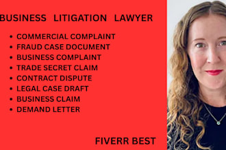 create  business complaints for fraud, trade secrets, and contract disputes
