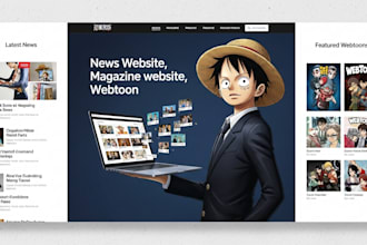 design a news, magazine, webtoon, or viral quiz website for you