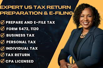 prepare and file form 1120 and 5472 for foreign owned llc